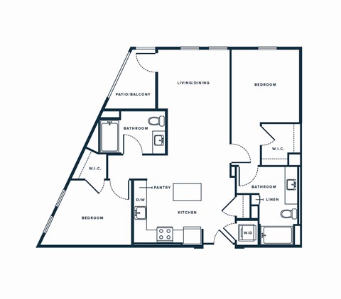 a floor plan of a bedroom apartment